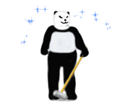 Angry Smart Panda sticker #7856264