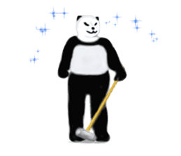 Angry Smart Panda sticker #7856264