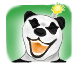 Angry Smart Panda sticker #7856271