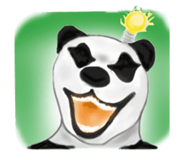Angry Smart Panda sticker #7856271