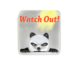 Angry Smart Panda sticker #7856274