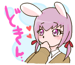 mofumofu rabbits 2 sticker #7856769
