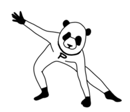 Sticker of panda man sticker #7857501