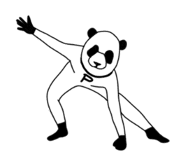 Sticker of panda man sticker #7857501