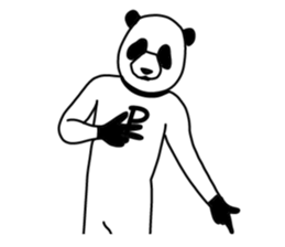 Sticker of panda man sticker #7857512