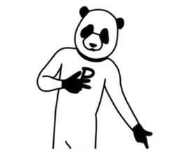 Sticker of panda man sticker #7857512