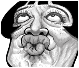 Ugly domineering woman 2 For overseas sticker #7857812