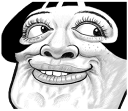 Ugly domineering woman 2 For overseas sticker #7857814