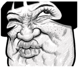 Ugly domineering woman 2 For overseas sticker #7857817