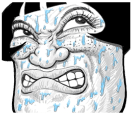 Ugly domineering woman 2 For overseas sticker #7857818