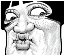 Ugly domineering woman 2 For overseas sticker #7857820