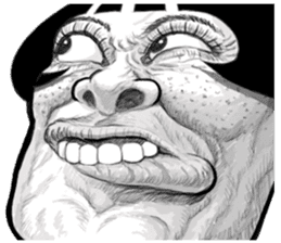 Ugly domineering woman 2 For overseas sticker #7857825