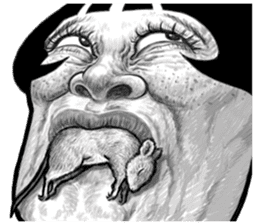 Ugly domineering woman 2 For overseas sticker #7857826