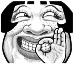 Ugly domineering woman 2 For overseas sticker #7857827