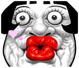 Ugly domineering woman 2 For overseas sticker #7857828