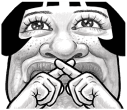 Ugly domineering woman 2 For overseas sticker #7857829