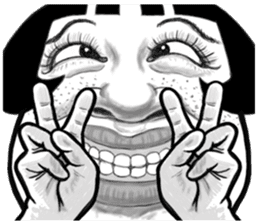 Ugly domineering woman 2 For overseas sticker #7857831