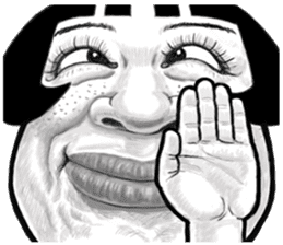 Ugly domineering woman 2 For overseas sticker #7857832