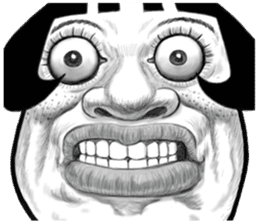 Ugly domineering woman 2 For overseas sticker #7857834