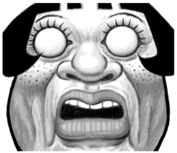 Ugly domineering woman 2 For overseas sticker #7857837