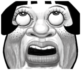 Ugly domineering woman 2 For overseas sticker #7857838