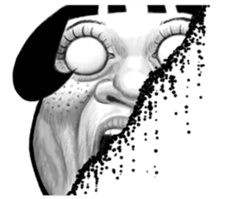 Ugly domineering woman 2 For overseas sticker #7857839