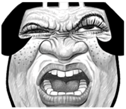 Ugly domineering woman 2 For overseas sticker #7857847