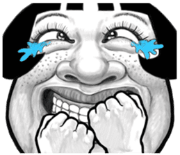 Ugly domineering woman 2 For overseas sticker #7857848