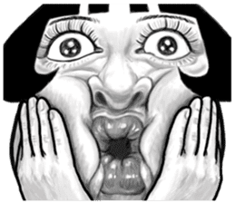 Ugly domineering woman 2 For overseas sticker #7857850