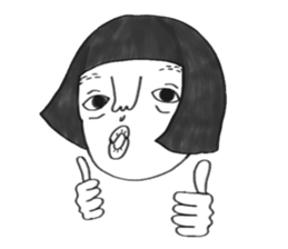 Bugs and girl sticker #7857883