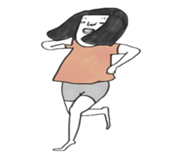 Bugs and girl sticker #7857889