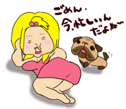 Beautiful pig girl sticker #7861002