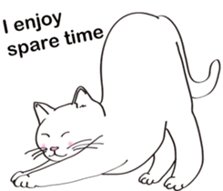 Pose of cat that you also know(English) sticker #7861425