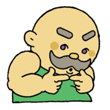 A heartwarming aged man with mustache. sticker #7861858