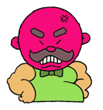 A heartwarming  aged man with mustache. sticker #7861860