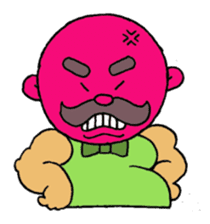 A heartwarming aged man with mustache. sticker #7861860