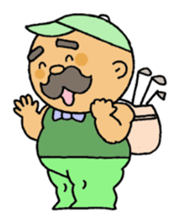 A heartwarming  aged man with mustache. sticker #7861871