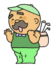 A heartwarming aged man with mustache. sticker #7861871