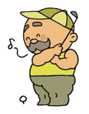 A heartwarming aged man with mustache. sticker #7861872