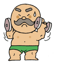 A heartwarming  aged man with mustache. sticker #7861873