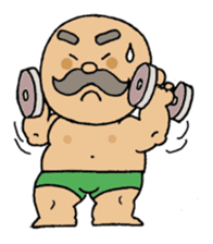 A heartwarming aged man with mustache. sticker #7861873