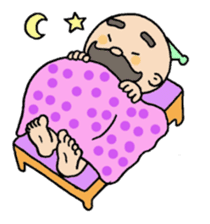 A heartwarming aged man with mustache. sticker #7861876