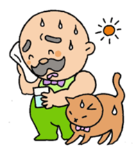 A heartwarming  aged man with mustache. sticker #7861877