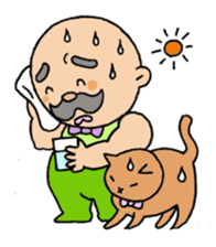 A heartwarming aged man with mustache. sticker #7861877