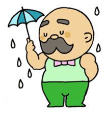 A heartwarming aged man with mustache. sticker #7861879