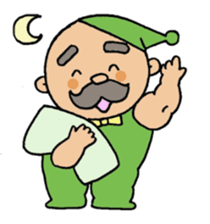 A heartwarming  aged man with mustache. sticker #7861881