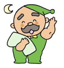 A heartwarming aged man with mustache. sticker #7861881