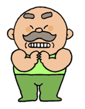 A heartwarming  aged man with mustache. sticker #7861882