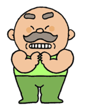 A heartwarming aged man with mustache. sticker #7861882