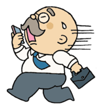 A heartwarming aged man with mustache. sticker #7861885